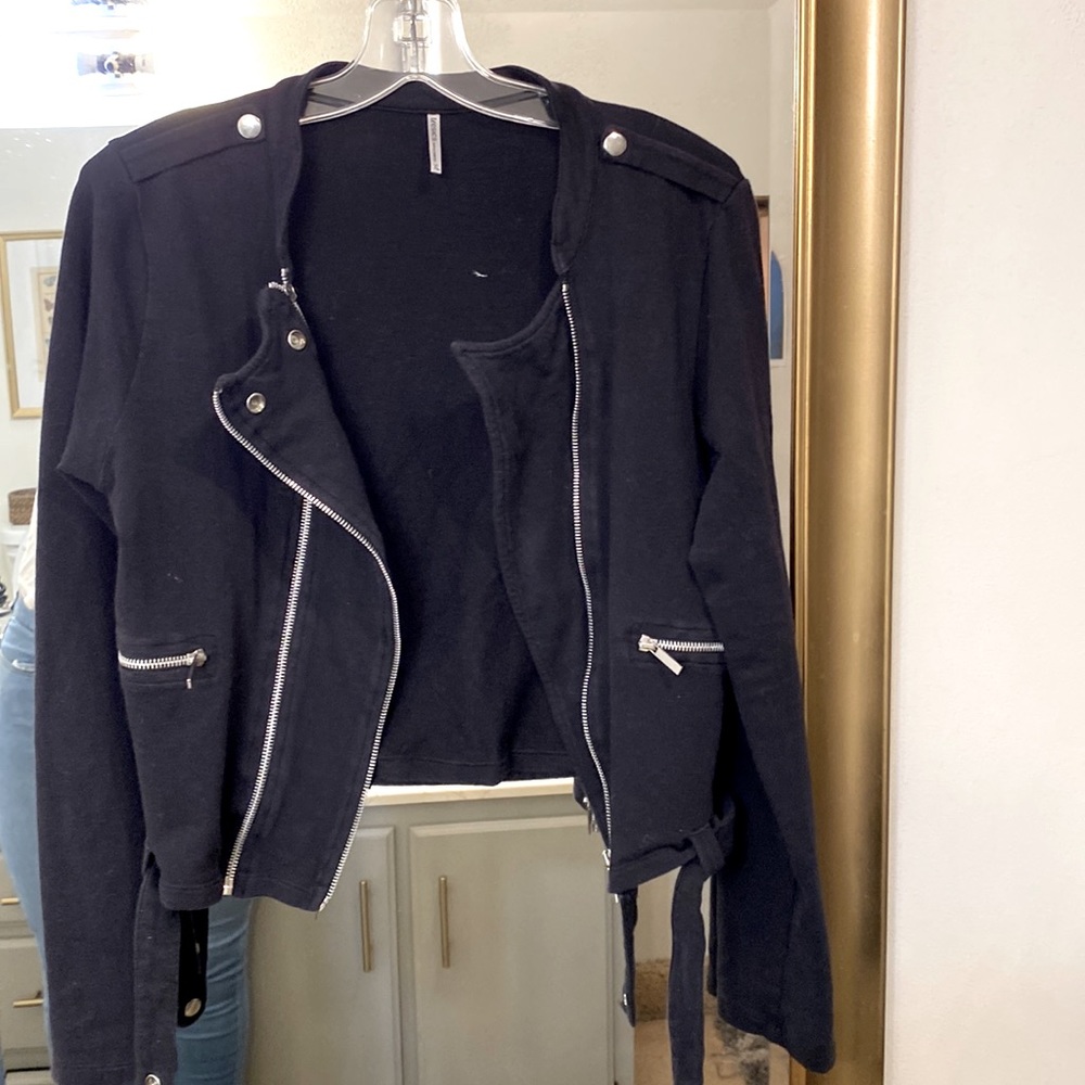 Knit moto jacket